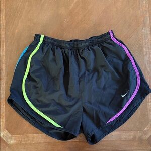 Nike Women's Black Shorts with Colorful Trim